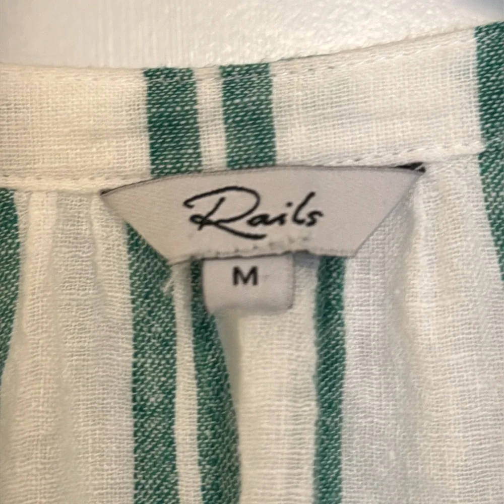 Rails from Revolve Jasmine Mini Dress in Cordoba Stripe(Green/White) Size Medium - Picture 7 of 10